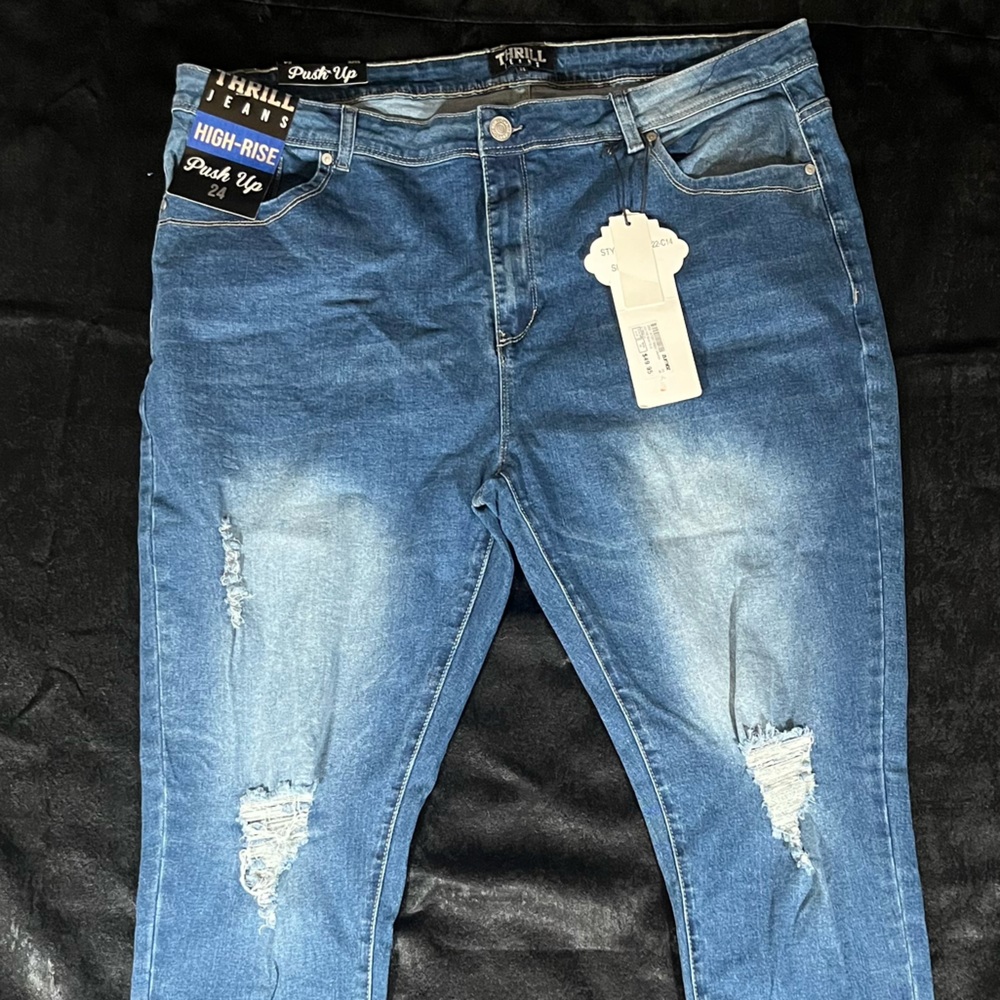 Thrill Jeans High Rise Blue Skinny Jeans